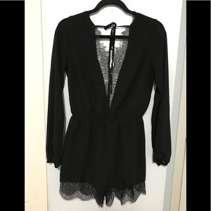 Black Lace Romper